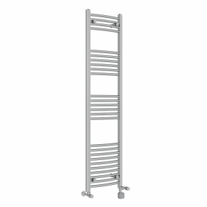 Fjord 1600 x 400mm Dual Fuel Curved Chrome Thermostatic Bluetooth Electric Heated Towel Rail