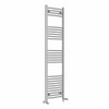 Fjord 1600 x 400mm Dual Fuel Curved Chrome Electric Heated Towel Rail