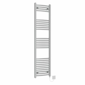 Fjord 1600 x 400mm Chrome Curved Electric Heated Towel Rail
