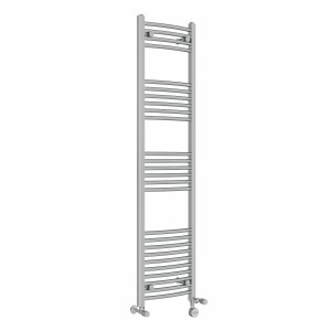 Fjord 1600 x 400mm Dual Fuel Curved Chrome Thermostatic Electric Heated Towel Rail