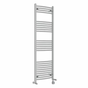 Fjord 1600 x 500mm Dual Fuel Curved Chrome Thermostatic Bluetooth Electric Heated Towel Rail