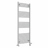 Fjord 1600 x 600mm Dual Fuel Curved Chrome Thermostatic Bluetooth Electric Heated Towel Rail