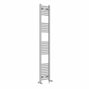 Fjord 1800 x 300mm Dual Fuel Curved Chrome Electric Heated Towel Rail