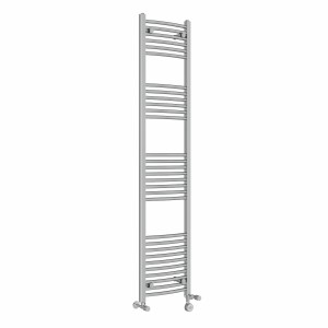 Fjord 1800 x 400mm Dual Fuel Curved Chrome Thermostatic Electric Heated Towel Rail