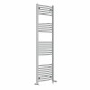 Fjord 1800 x 500mm Dual Fuel Curved Chrome Electric Heated Towel Rail