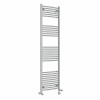 Fjord 1800 x 500mm Dual Fuel Curved Chrome Thermostatic Electric Heated Towel Rail