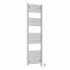 Fjord 1800 x 500mm Curved Chrome Thermostatic Electric Heated Towel Rail with Chrome Terma Element