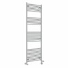 Fjord 1800 x 600mm Dual Fuel Curved Chrome Thermostatic Bluetooth Electric Heated Towel Rail