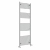 Fjord 1800 x 600mm Dual Fuel Curved Chrome Electric Heated Towel Rail