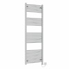 Fjord 1800 x 600mm Curved Chrome Thermostatic Electric Heated Towel Rail with Chrome Terma Element