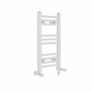 Bergen 600 x 300mm Dual Fuel Straight White Electric Heated Towel Rail