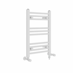 Bergen 600 x 400mm Dual Fuel Straight White Electric Heated Towel Rail