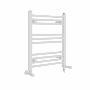 Bergen 600 x 500mm Dual Fuel Straight White Electric Heated Towel Rail