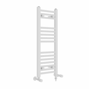 Bergen 800 x 300mm Dual Fuel Straight White Electric Heated Towel Rail