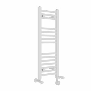Bergen 800 x 300mm Dual Fuel Straight White Thermostatic Electric Heated Towel Rail