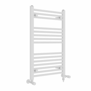 Bergen 800 x 500mm Dual Fuel Straight White Electric Heated Towel Rail