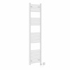Bergen 1800 x 400mm Straight White Thermostatic Electric Heated Towel Rail with White Terma Element