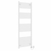 Bergen 1800 x 600mm Straight White Thermostatic Electric Heated Towel Rail with Chrome Terma Element
