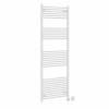 Bergen 1800 x 600mm Straight White Thermostatic Electric Heated Towel Rail with White Terma Element