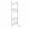 Fjord 1200 x 400mm White Curved Electric Heated Towel Rail
