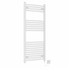 Fjord 1200 x 500mm White Curved Electric Heated Towel Rail