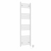 Fjord 1400 x 400mm White Curved Electric Heated Towel Rail