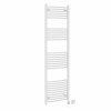 Fjord 1800 x 500mm Curved White Thermostatic Electric Heated Towel Rail with White Terma Element