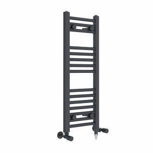 Bergen 800 x 300mm Dual Fuel Straight Anthracite Electric Heated Towel Rail