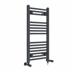 Bergen 800 x 400mm Dual Fuel Straight Anthracite Electric Heated Towel Rail