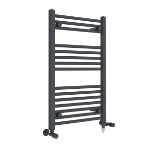 Bergen 800 x 500mm Dual Fuel Straight Anthracite Electric Heated Towel Rail