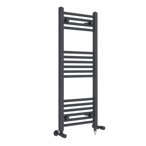 Bergen 1000 x 400mm Dual Fuel Straight Anthracite Electric Heated Towel Rail
