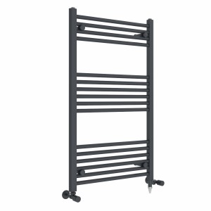Bergen 1000 x 600mm Dual Fuel Straight Anthracite Electric Heated Towel Rail