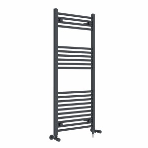 Bergen 1200 x 500mm Dual Fuel Straight Anthracite Electric Heated Towel Rail