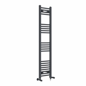 Bergen 1400 x 300mm Dual Fuel Straight Anthracite Electric Heated Towel Rail