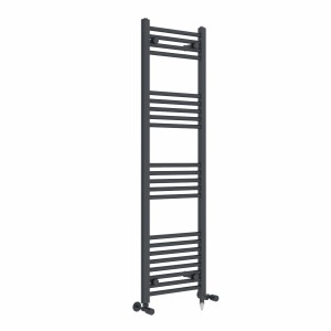 Bergen 1400 x 400mm Dual Fuel Straight Anthracite Electric Heated Towel Rail