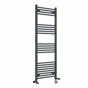 Bergen 1400 x 500mm Dual Fuel Straight Anthracite Thermostatic Bluetooth Electric Heated Towel Rail