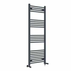 Bergen 1400 x 500mm Dual Fuel Straight Anthracite Electric Heated Towel Rail