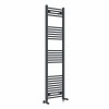 Bergen 1600 x 400mm Dual Fuel Straight Anthracite Electric Heated Towel Rail