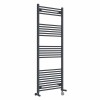 Bergen 1600 x 600mm Dual Fuel Straight Anthracite Thermostatic Bluetooth Electric Heated Towel Rail