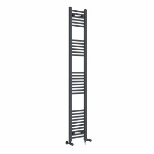 Bergen 1800 x 300mm Dual Fuel Straight Anthracite Electric Heated Towel Rail
