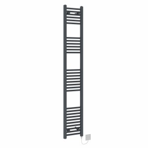 Bergen 1800 x 300mm Anthracite Straight Electric Heated Towel Rail