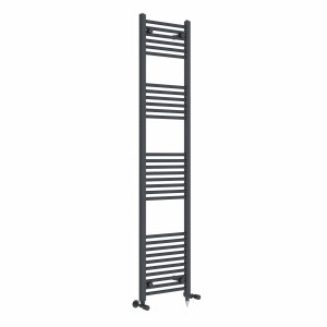 Bergen 1800 x 400mm Dual Fuel Straight Anthracite Electric Heated Towel Rail