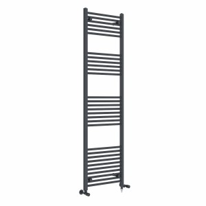 Bergen 1800 x 500mm Dual Fuel Straight Anthracite Electric Heated Towel Rail