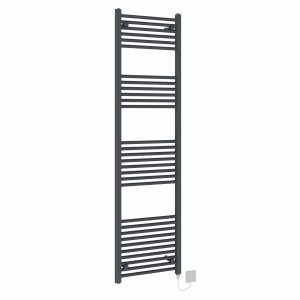 Bergen 1800 x 500mm Anthracite Straight Electric Heated Towel Rail