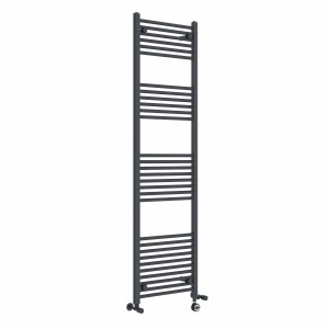 Bergen 1800 x 500mm Dual Fuel Straight Anthracite Thermostatic Electric Heated Towel Rail