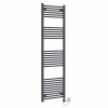 Bergen 1800 x 500mm Straight Anthracite Thermostatic Electric Heated Towel Rail with Black Terma Element