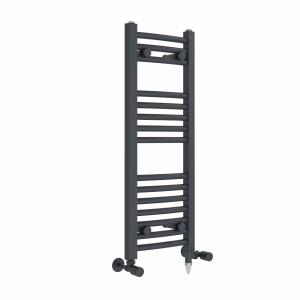 Fjord 800 x 300mm Dual Fuel Curved Anthracite Electric Heated Towel Rail