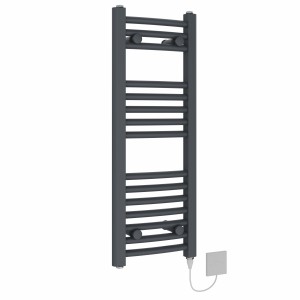 Fjord 800 x 300mm Anthracite Curved Electric Heated Towel Rail