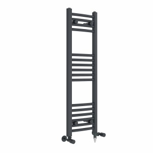 Fjord 1000 x 300mm Dual Fuel Curved Anthracite Electric Heated Towel Rail