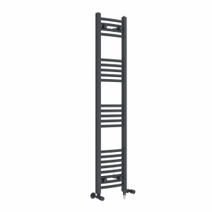 Fjord 1400 x 300mm Dual Fuel Curved Anthracite Electric Heated Towel Rail